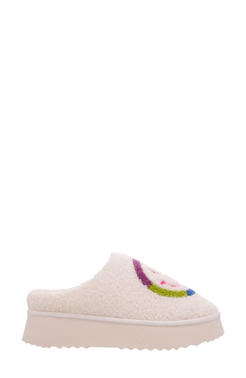 Shop Mia Icicle Faux Shearling Slipper In Colorful Smiley