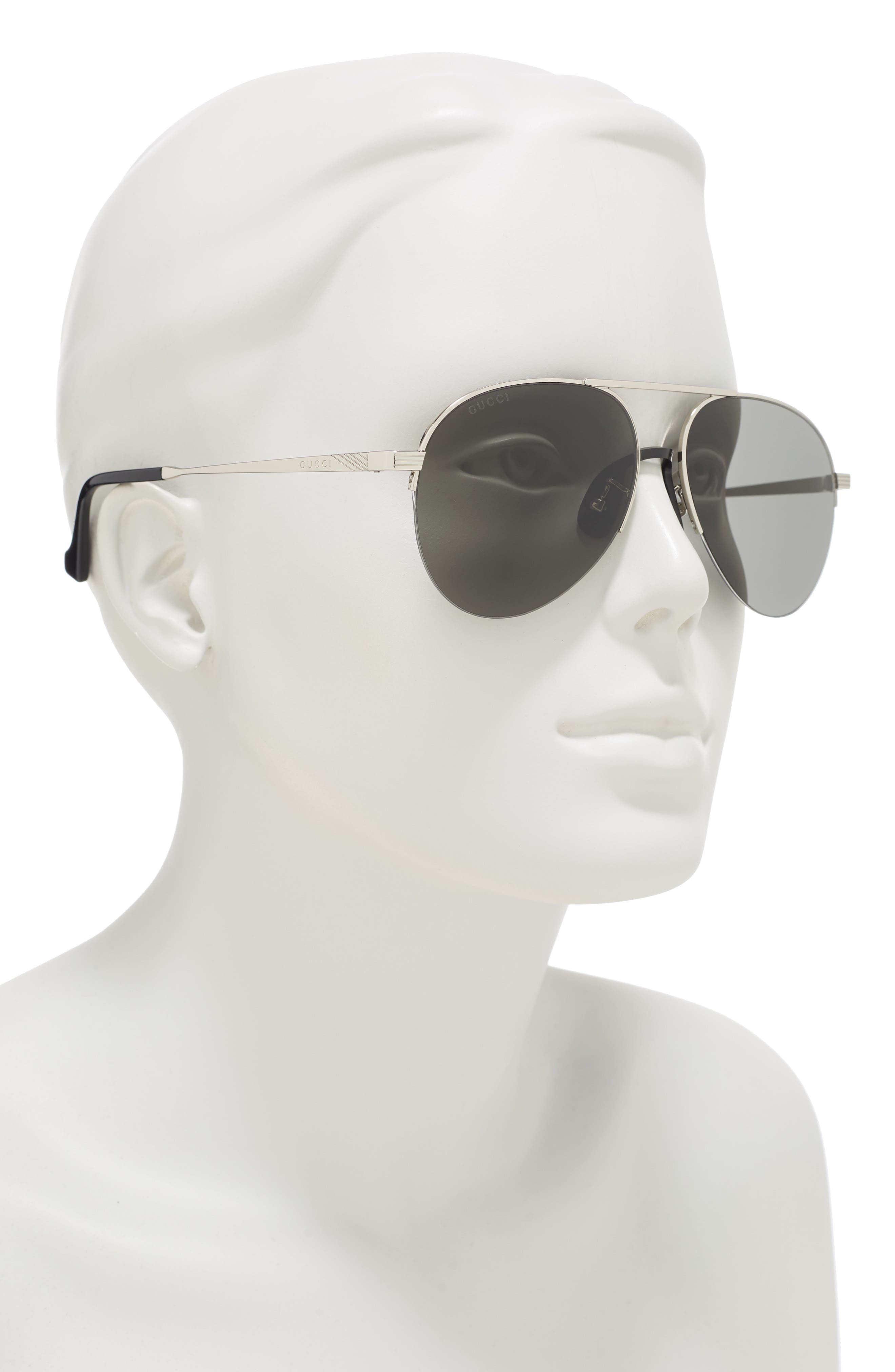 58mm aviator sunglasses gucci