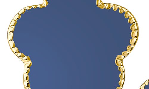 Jardin Single Enamel Clover Hoop Earrings In Navy/gold