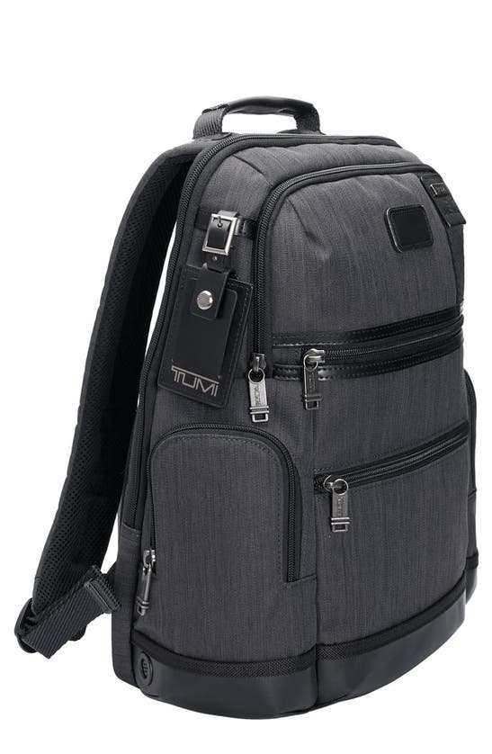 Tumi Parrish Leather Trimmed Backpack In Charcoal