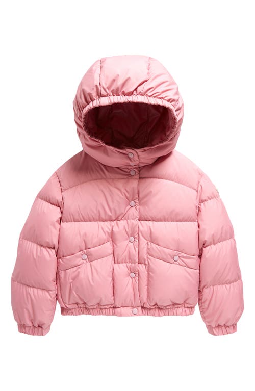 Moncler Kids' Ebre Short Hooded Down Jacket Pink at Nordstrom,