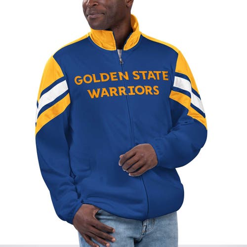 Men's G-III Sports by Carl Banks Royal Golden State Warriors Game Ball Full-Zip Track Jacket