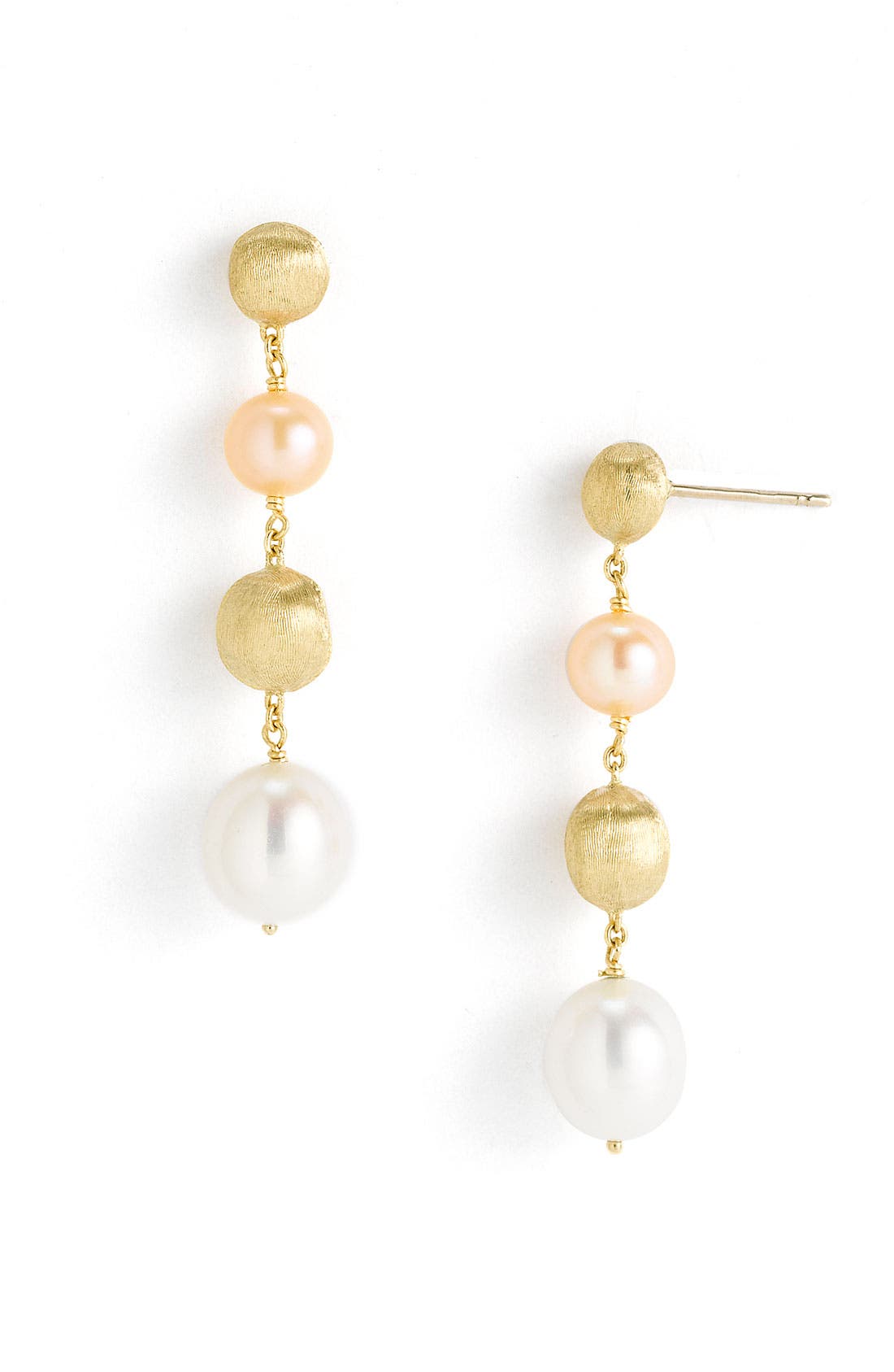 Marco Bicego 'Africa Gold' Freshwater Pearl Linear Drop Earrings