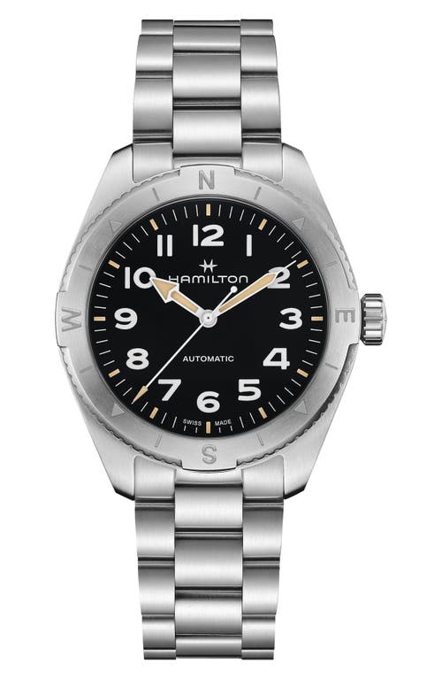 Hamilton Khaki Field Expedition Automatic Bracelet Watch, 41mm in Black at Nordstrom
