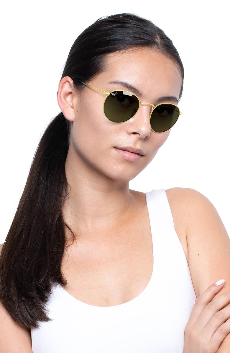 Invite Logically sunlight Ray-Ban Icons 50mm Round Metal Sunglasses | Nordstrom