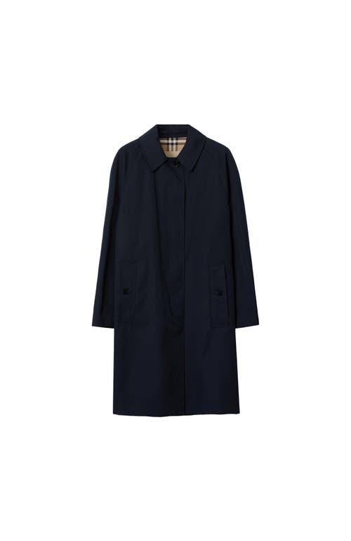 Shop Burberry Mid-length Camden Heritage Car Coat In Coal Blue