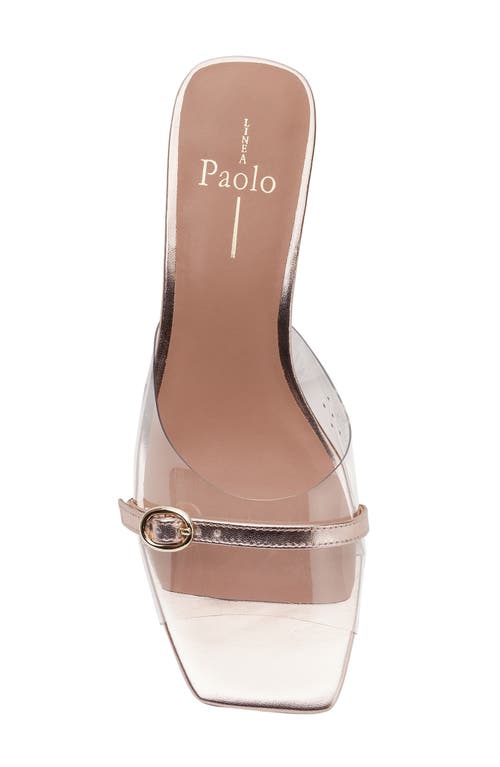 Shop Linea Paolo Gillian Sandal In Clear/rose Quartz