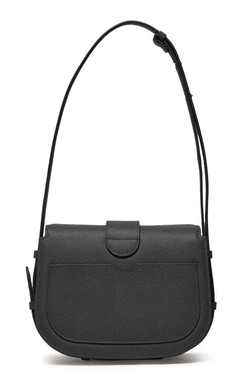 Senreve Cadence Crossbody Pebbled Leather Handbag In Noir