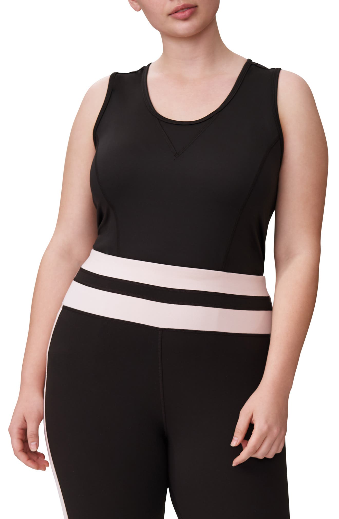 Plus Size Universal Standard Ace Contrast Panel Leggings, Size L (2-2) - Black