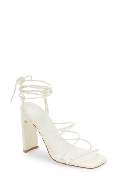 Billini Heather Ankle Tie Sandal in White