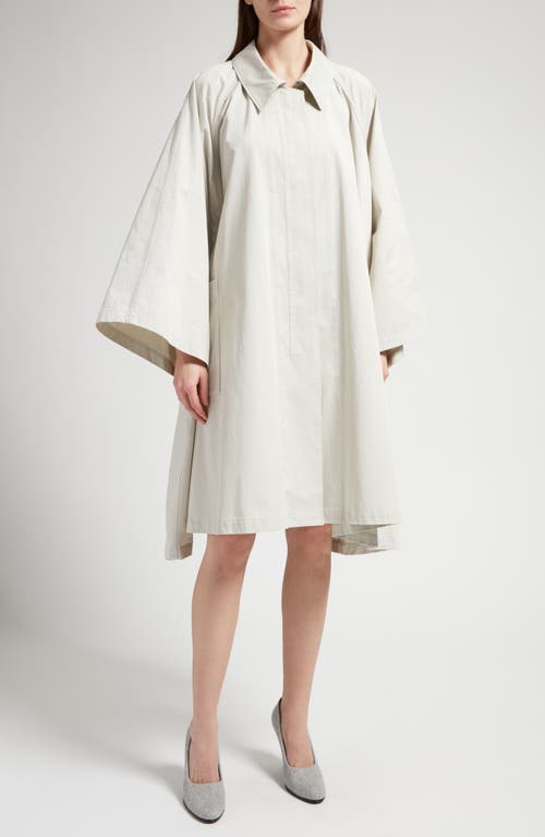 The Row Leinster A-Line Cotton Trench Coat Ivory at Nordstrom,