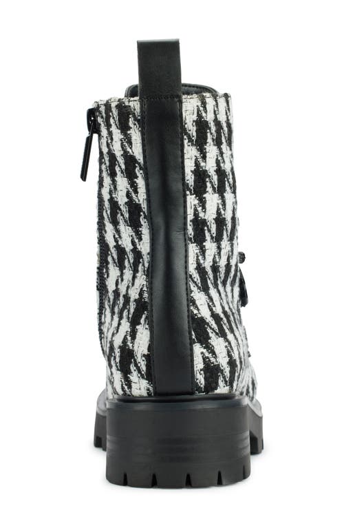 Shop Karl Lagerfeld Paris Makenzie Combat Boot In Black/white