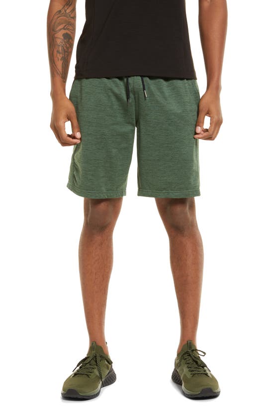 Zella Pyrite Knit Shorts In Green Sycamore