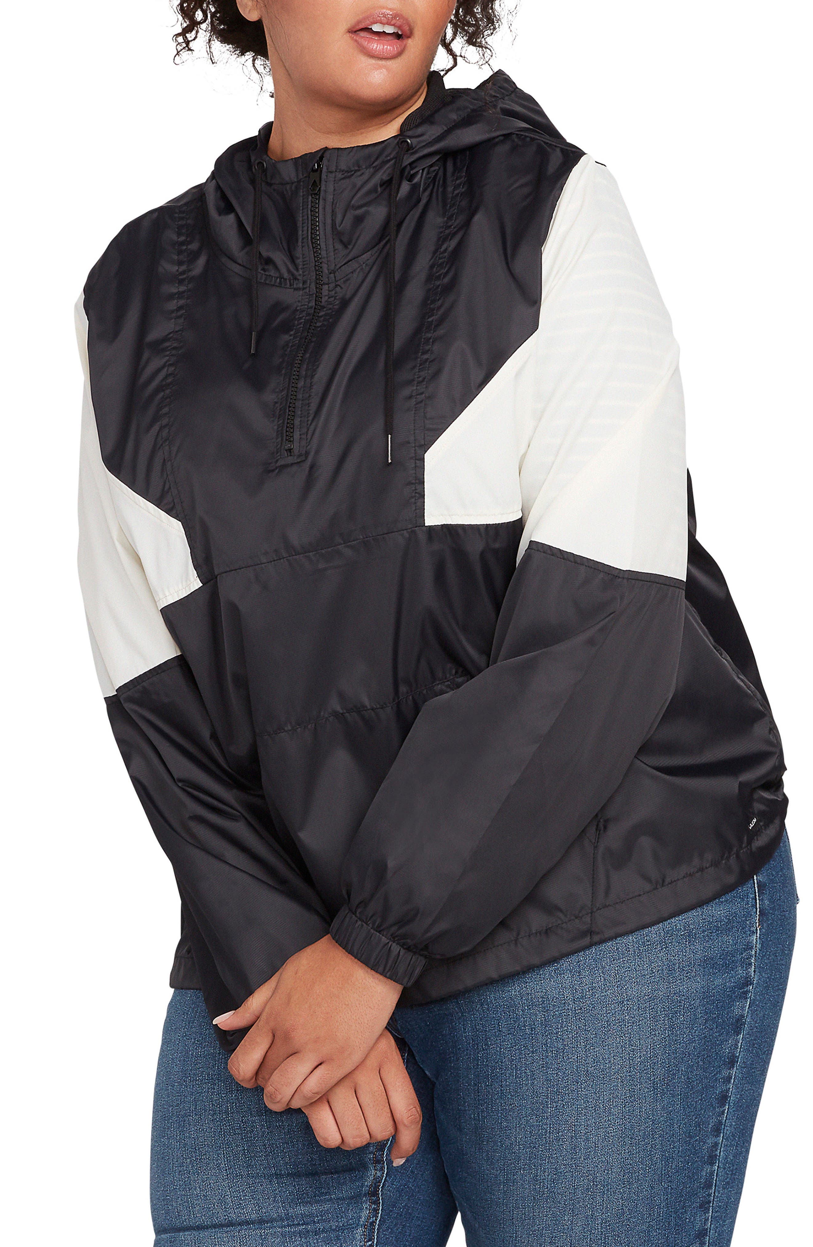 volcom black and white jacket