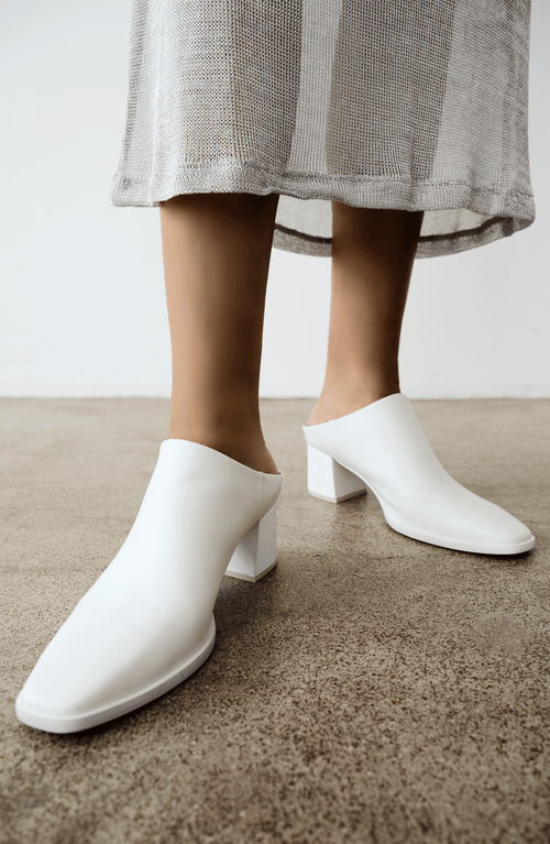 Daniella Shevel Jolene Mule In White