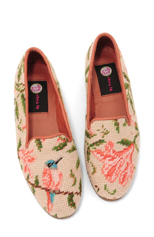 ByPaige Floral Needlepoint Loafer in Hummingbird And Flower
