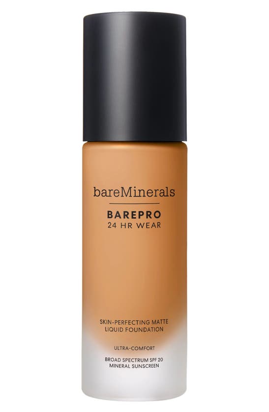 Shop Bareminerals Barepro 24hr Wear Skin-perfecting Matte Liquid Foundation Mineral Spf 20 Pa++ In Medium Deep 40 Warm