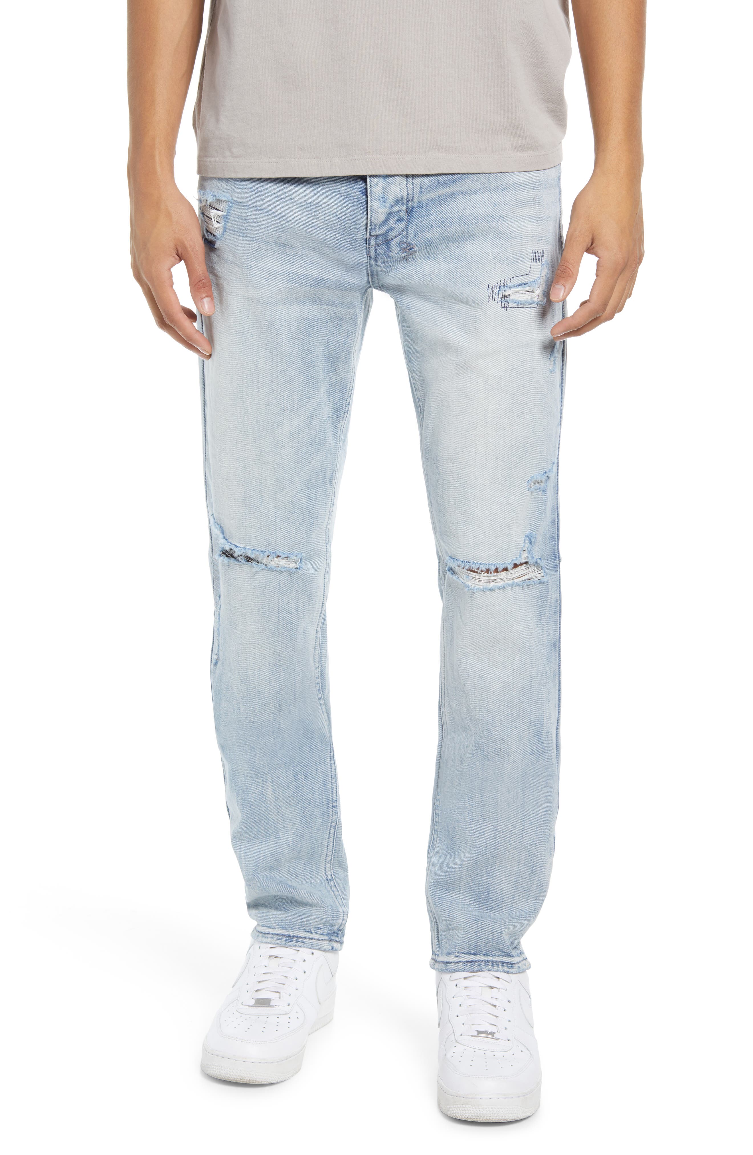 Ksubi Chitch Layover Trashed Skinny Jeans in Denim at Nordstrom, Size 30 X 32