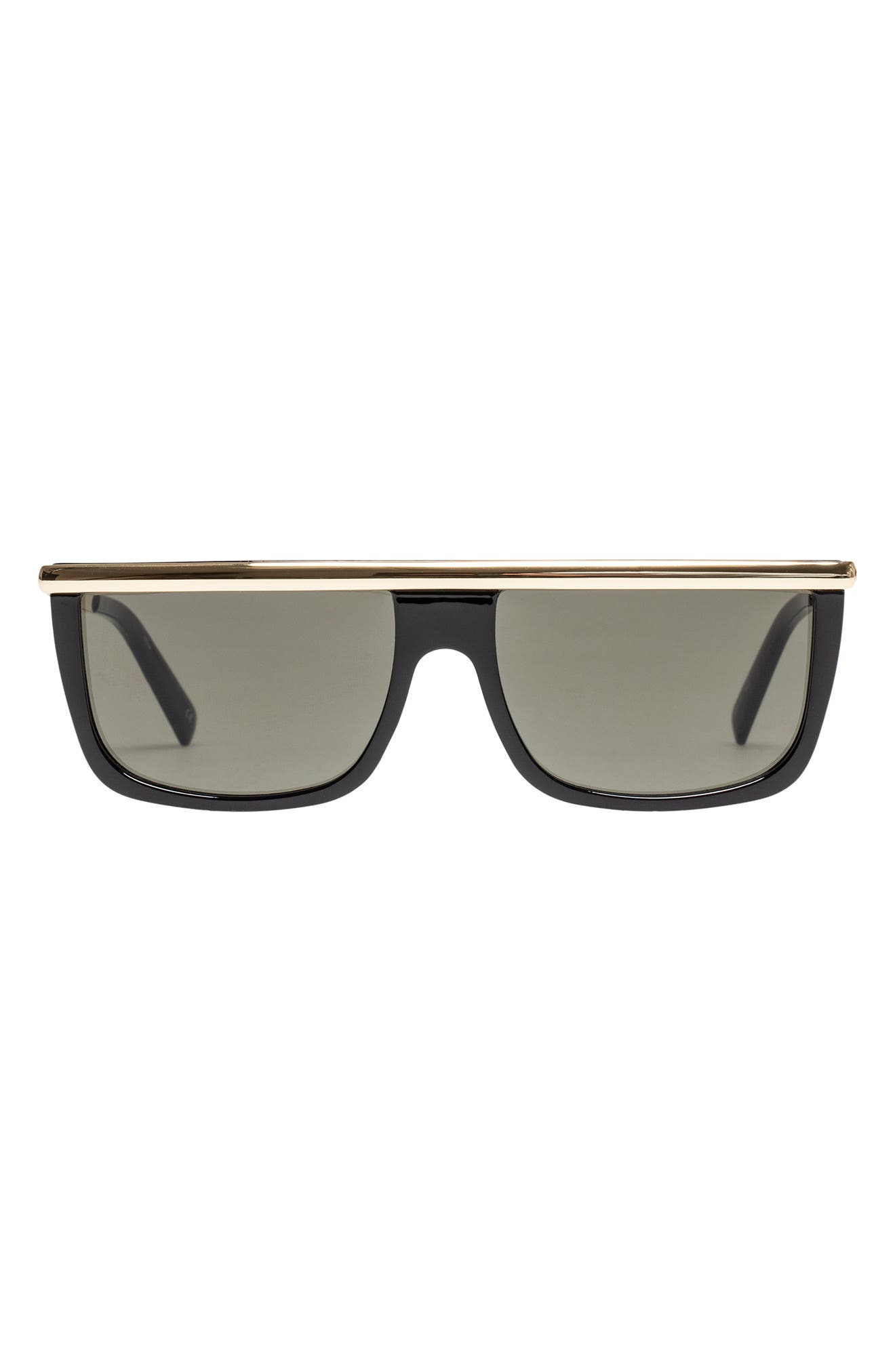 Le Specs Hydromatic 58mm Square Sunglasses in Black/Gold/Khaki at Nordstrom
