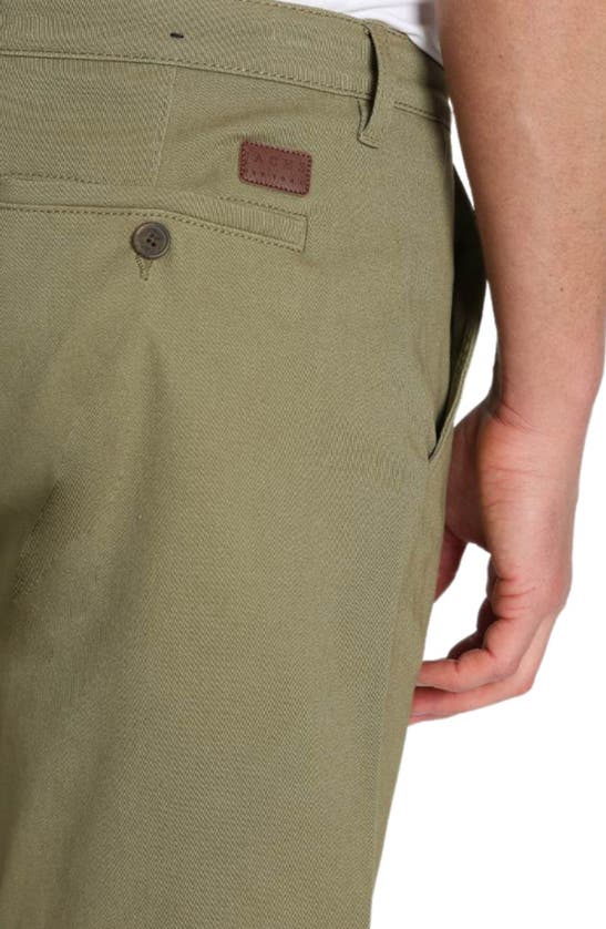 Shop Jachs Stretch Twill Chino Shorts In Olive