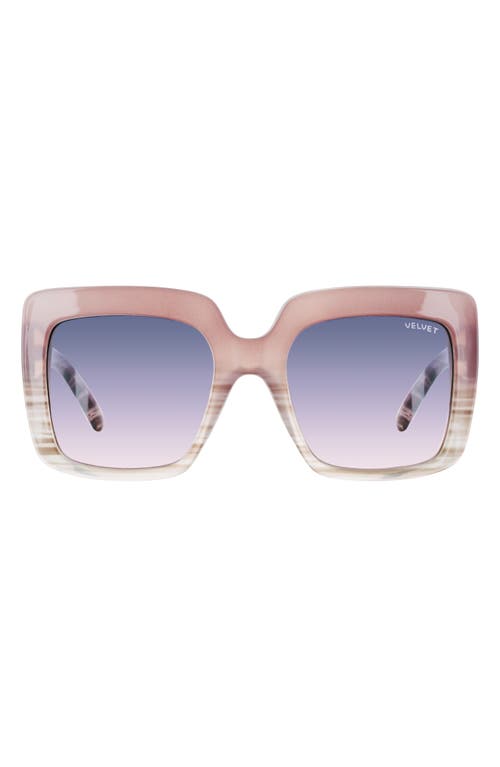Velvet Eyewear Gina 57mm Square Sunglasses in Plum at Nordstrom