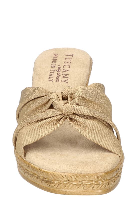 Shop Easy Street Ghita Wedge Slide Sandal In Natural Crepe