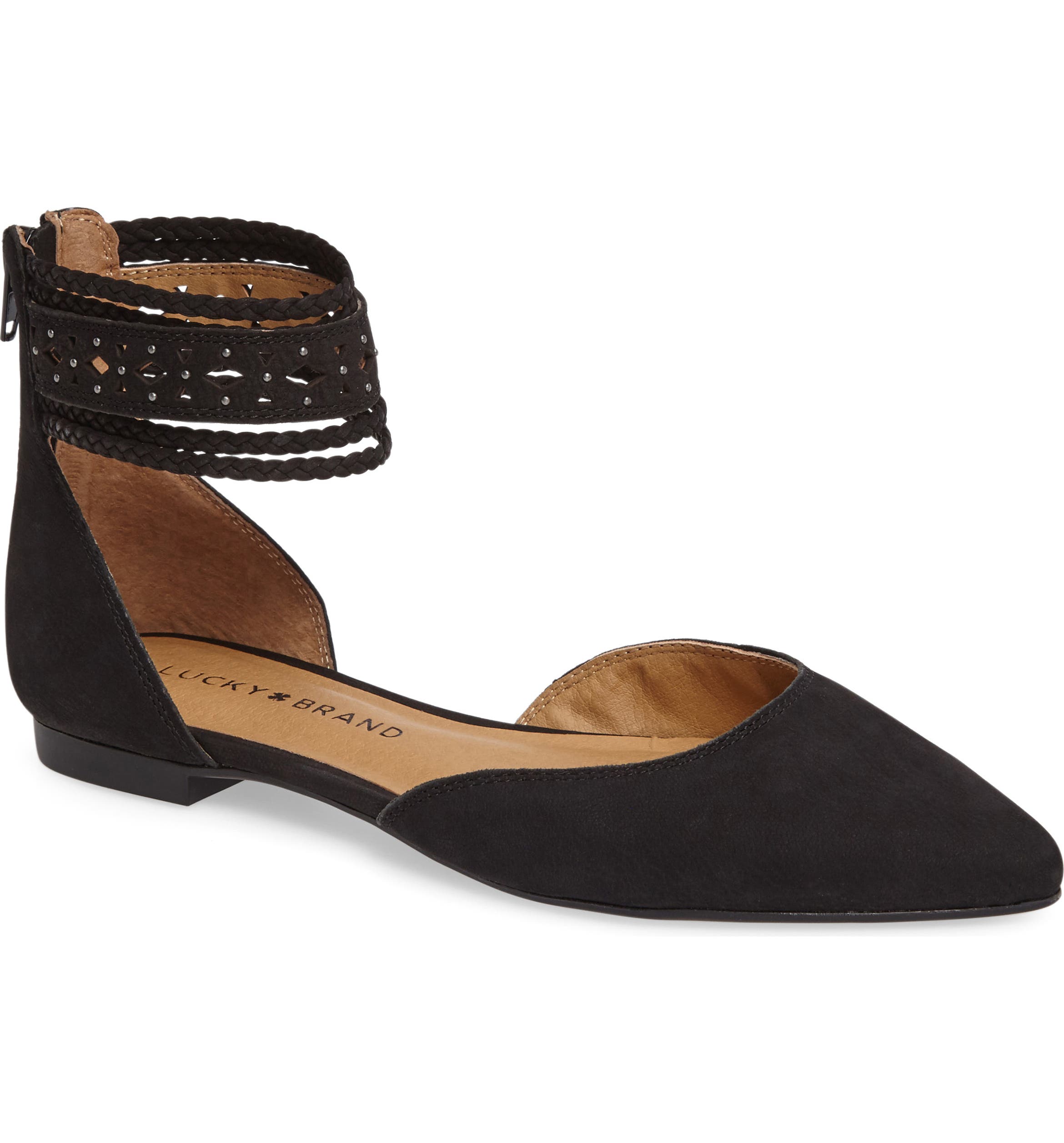 Lucky Brand Madoz Ankle Strap Flat (Women) | Nordstrom