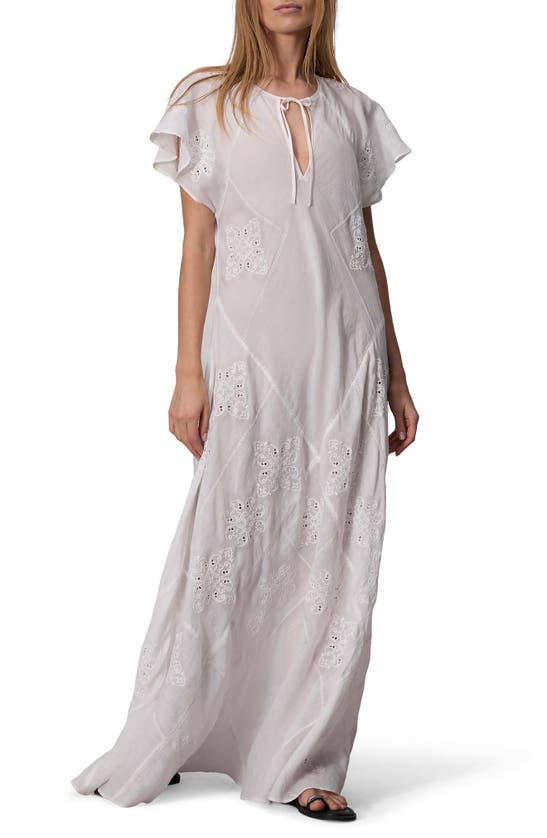 Shop Rag & Bone Delancey Embroidered Maxi Dress In White