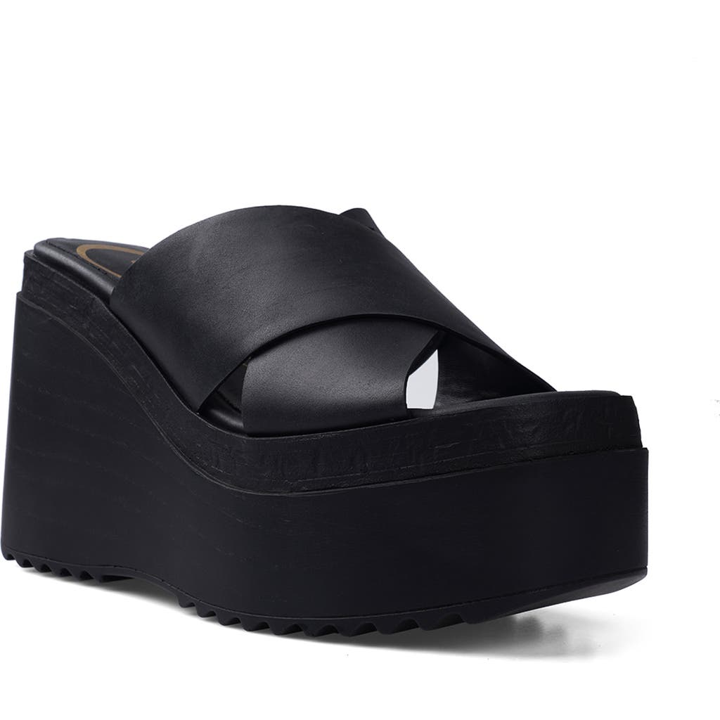 Candies Candie's Galina Platform Wedge Sandal In Black