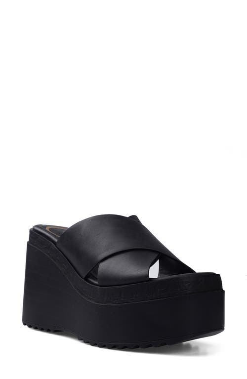 Galina Platform Wedge Sandal in Black