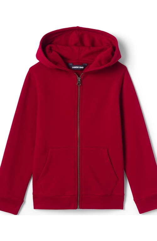 Lands' End School Uniform Kids Zip Front Sweatshirt In Red