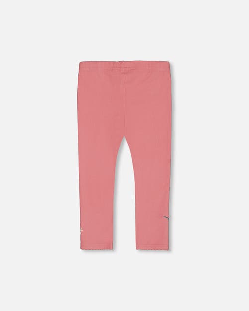 Shop Deux Par Deux Little Girl's Super Soft Brushed Rib Leggings Light Pink In Rosette