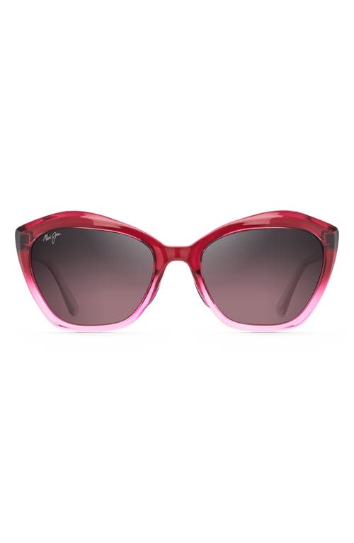 Maui Jim Lotus 56mm Polarizedplus2® Cat Eye Sunglasses In Pink