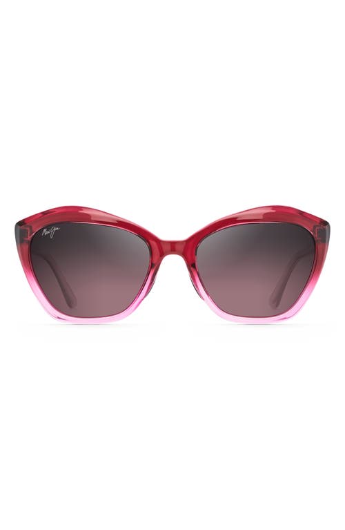 Maui Jim Lotus Rs827-13f Sunglasses In Raspberry Fade/maui Rose