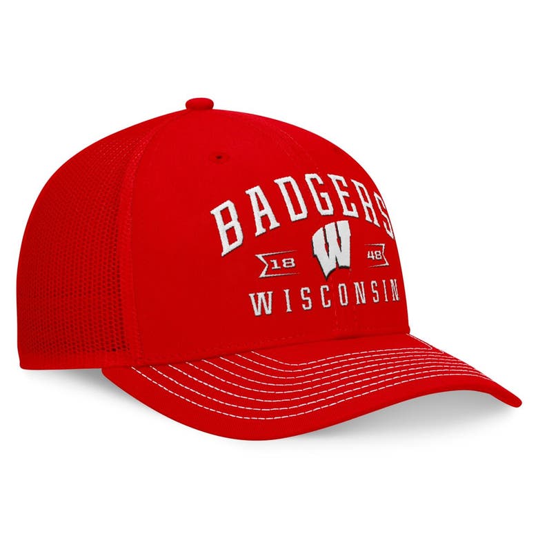 Shop Top Of The World Red Wisconsin Badgers Carson Trucker Adjustable Hat