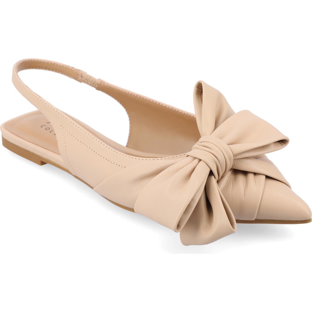 Journee Collection Sabrina Slingback Flat In Nude