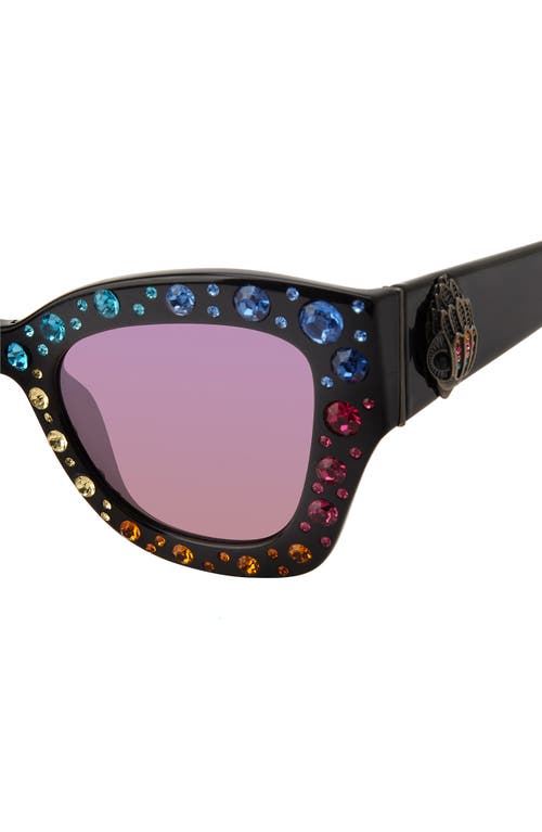 Kurt Geiger London 51mm Cat Eye Sunglasses In Black/rainbow