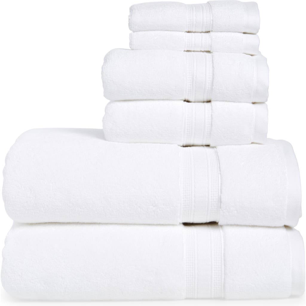 Nordstrom Rack 6-piece Zero Twist Bath Towel Set In White