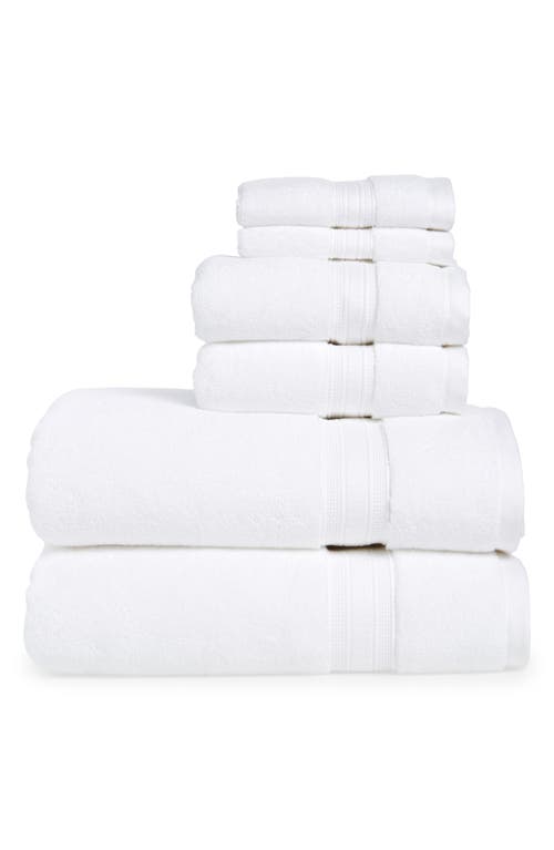 Nordstrom Rack 6-piece Zero Twist Bath Towel Set In White