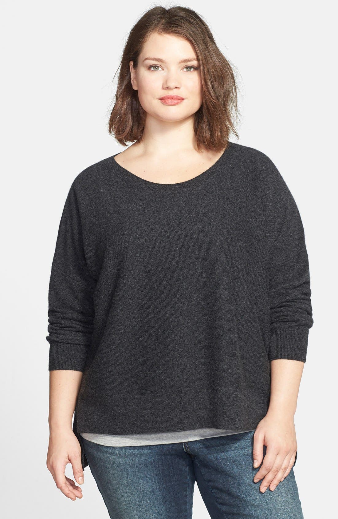 Eileen Fisher Cashmere Ballet Neck Top (Plus Size) Nordstrom