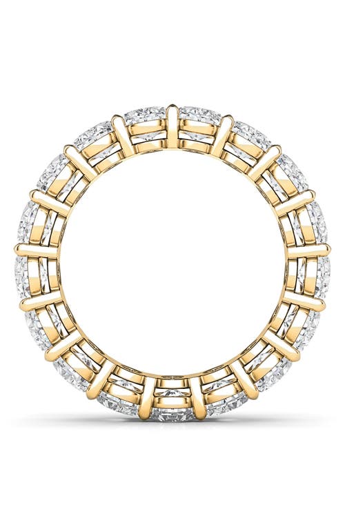 Hautecarat Oval Cut Lab Grown Diamond Eternity Band In Yellow Gold