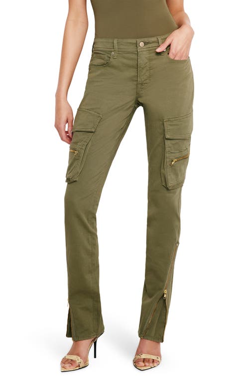 Shop Good American Skinny Twill Cargo Pants In Fatigue001