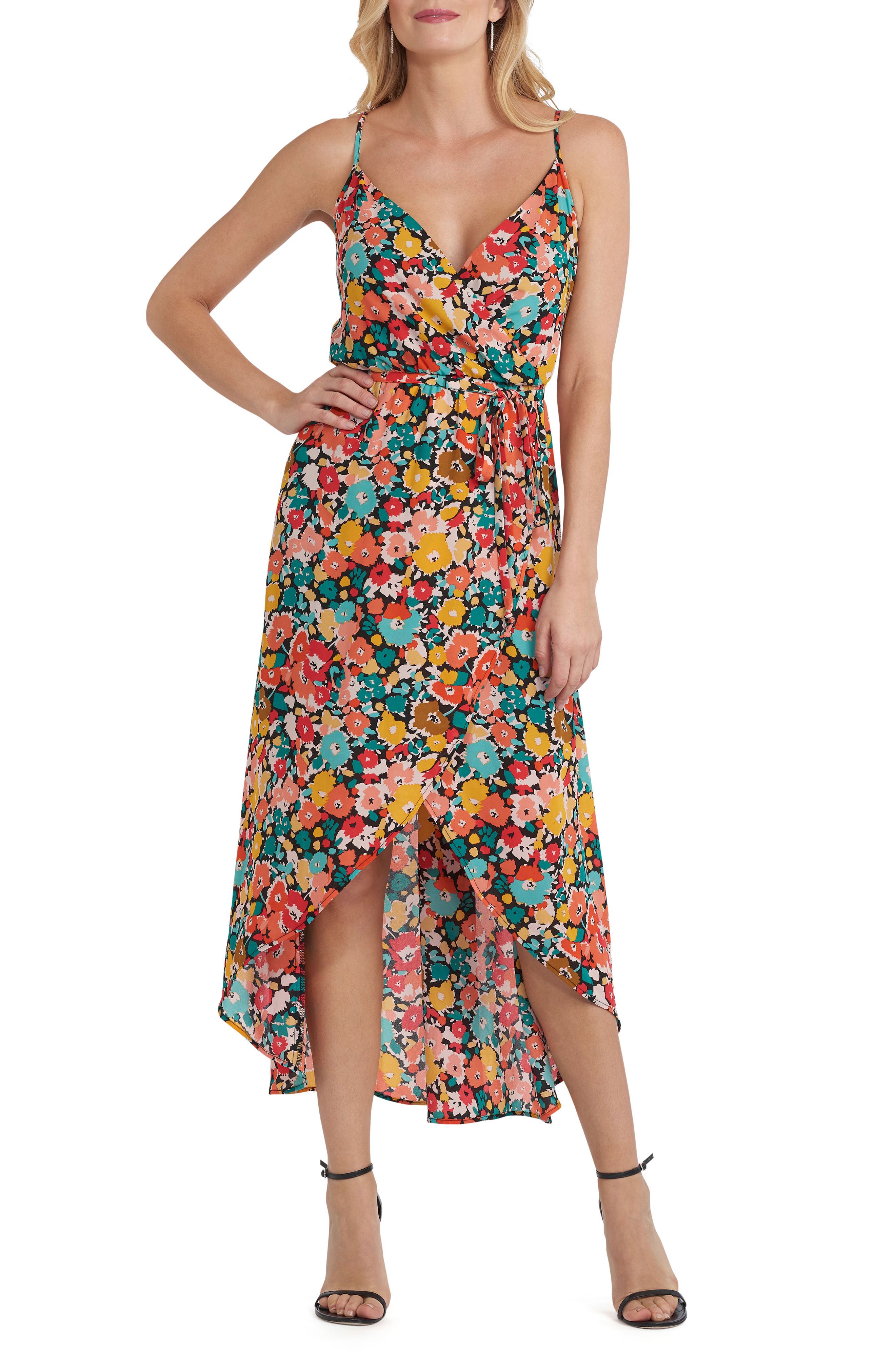 ECI Floral Print High/Low Dress Nordstrom