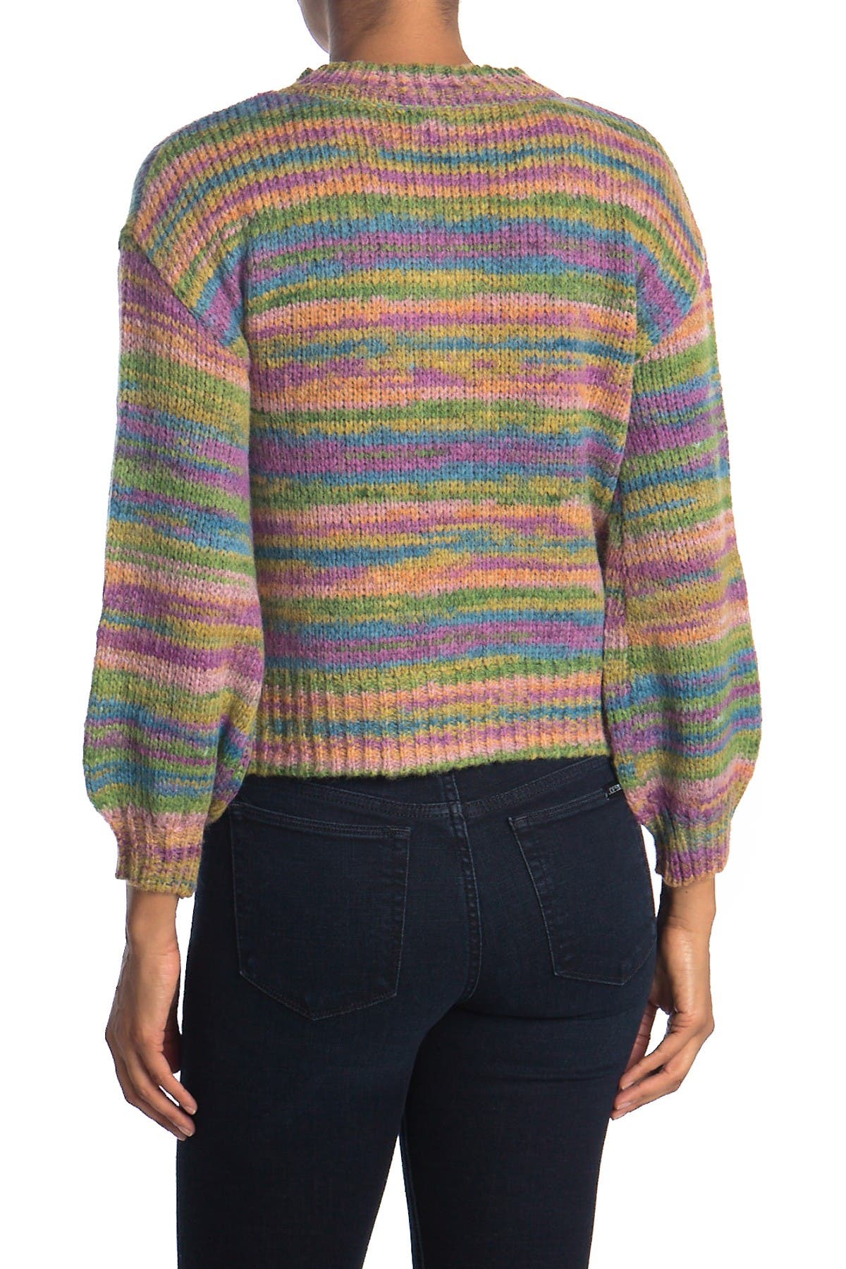 rainbow knit sweater