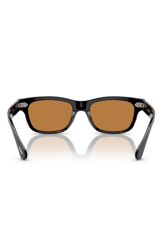 Shop Oliver Peoples Rosson Sun 53mm Square Sunglasses In Matte Black