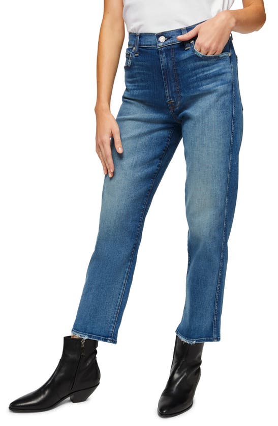7 For All Mankind High Waist Crop Straight Leg Jeans In Sloan Vintage