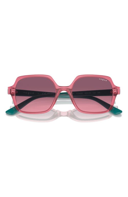 VOGUE Kids' 46mm Gradient Square Sunglasses in Transparent Red at Nordstrom