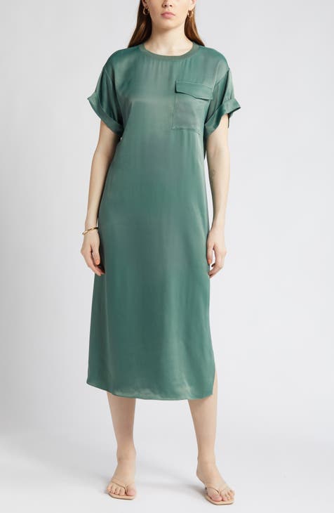 Satin T-Shirt Dress