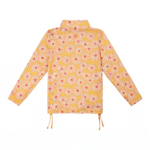 Uv Skinz Half Zip Ruched Sun & Swim Shirt In Sunshine Daisies