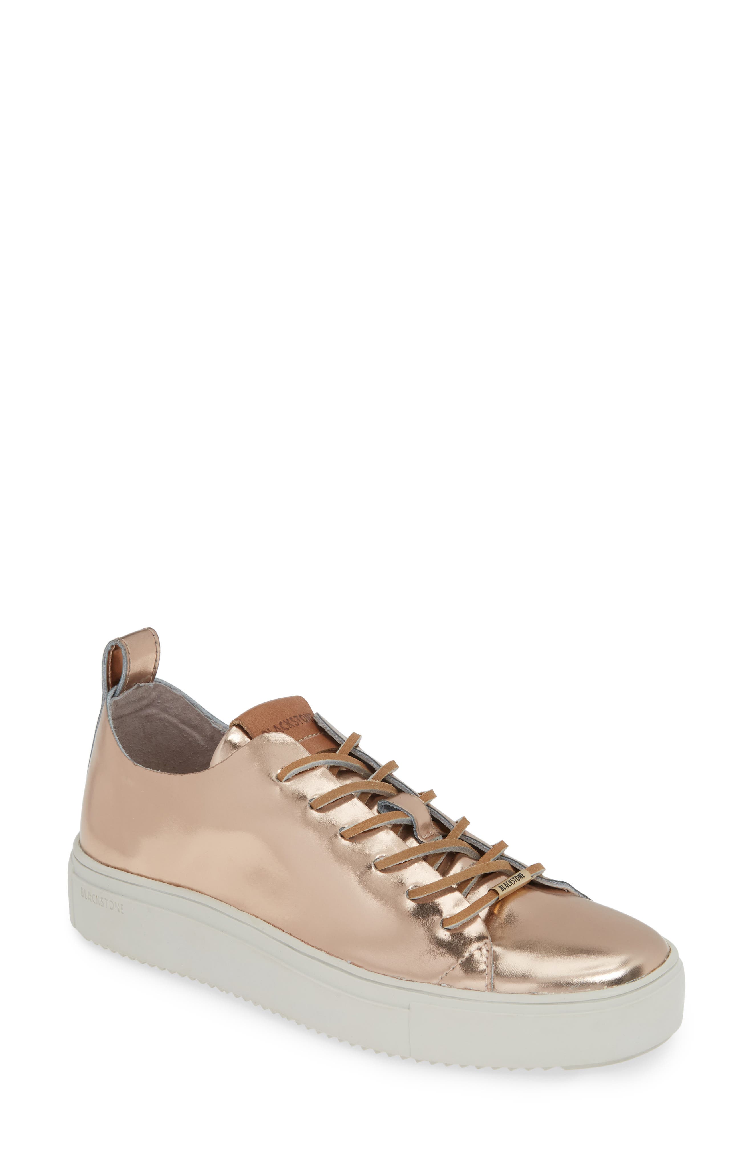 Blackstone Rl69 Metallic Mid Top Sneaker, Pink